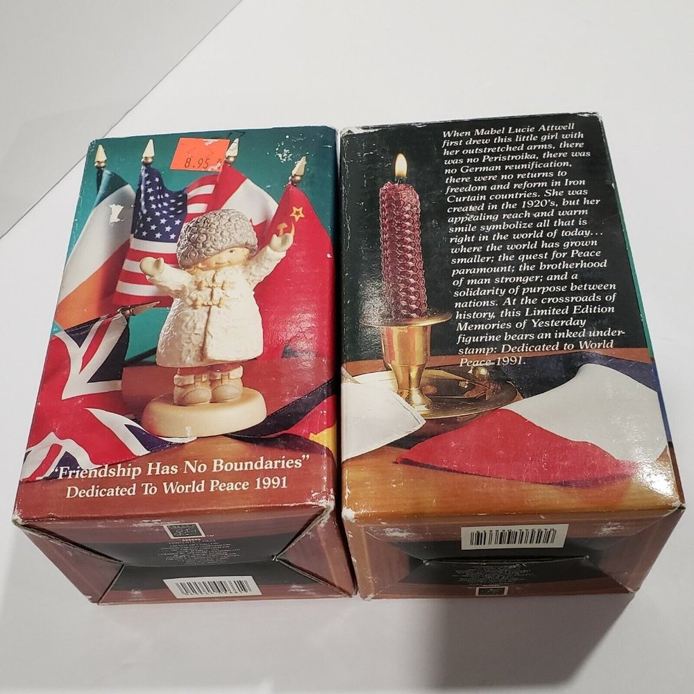 2 Enesco Memories of Yesterday Friendship Has No Boundaries 525545 1991 NIB - Picture 11 of 12